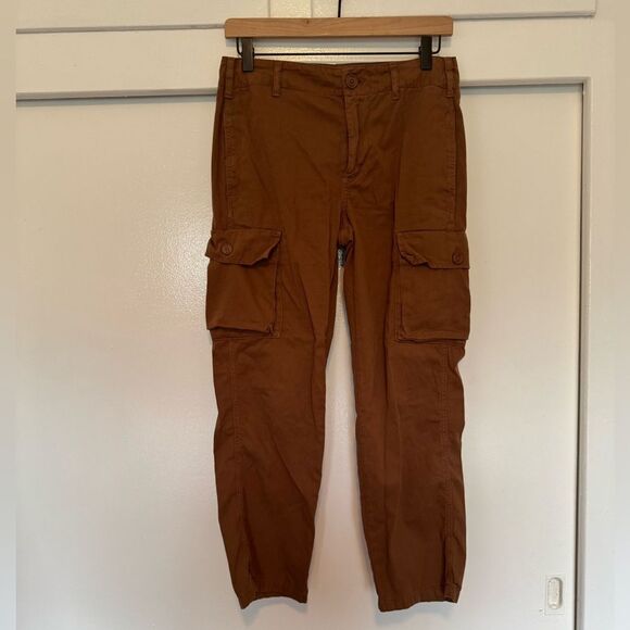 Frame Washed Flax Cropped Cargo Pants Size 25 - Picture 1 of 9